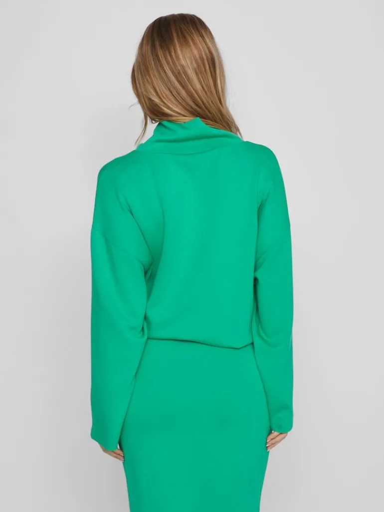 VIREFLECTA HIGH NECK L/S SWEAT TOP/SU bright green
