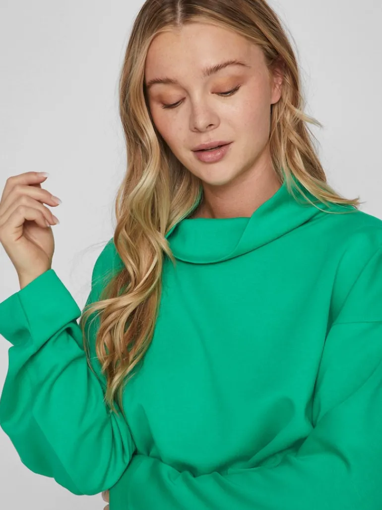 VIREFLECTA HIGH NECK L/S SWEAT TOP/SU bright green