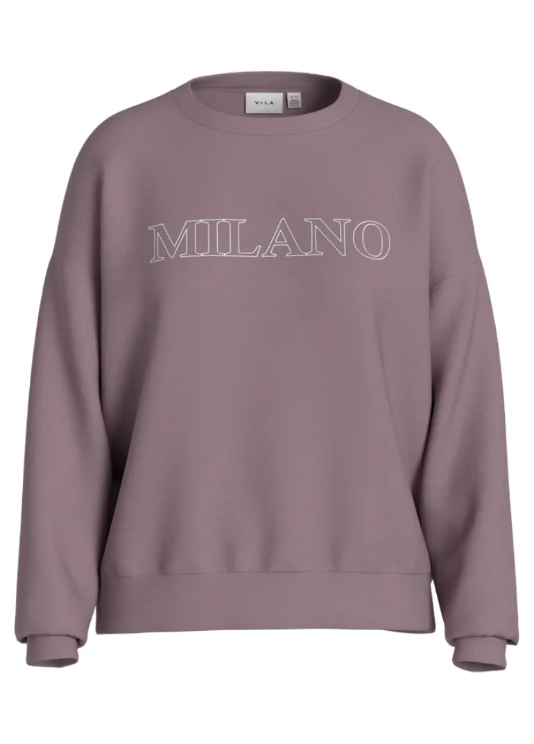 VIREFLECT CITY O-NECK L/S TOP/LC toadstool