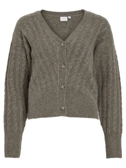 VIRELLI V-NECK L/S CABLE KNIT CARDI/BFS falcon
