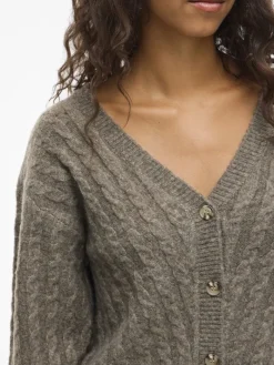 VIRELLI V-NECK L/S CABLE KNIT CARDI/BFS falcon