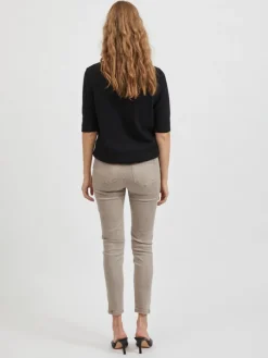 VIRIL CREW NECK 2/4 KNIT TOP - NOOS black