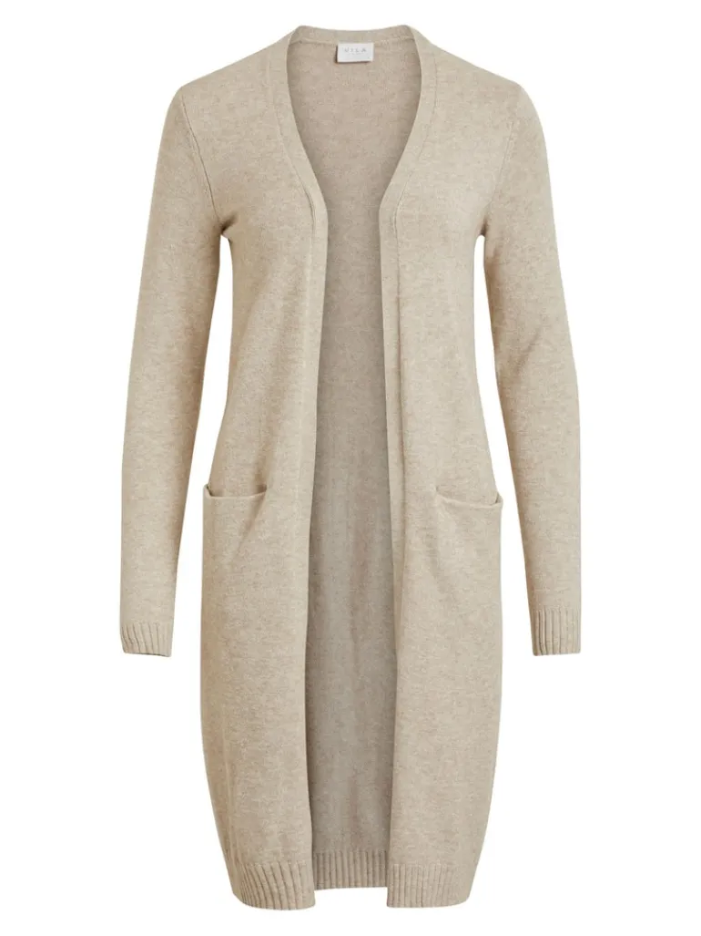 VIRIL LONG L/S KNIT CARDIGAN - NOOS natural melange
