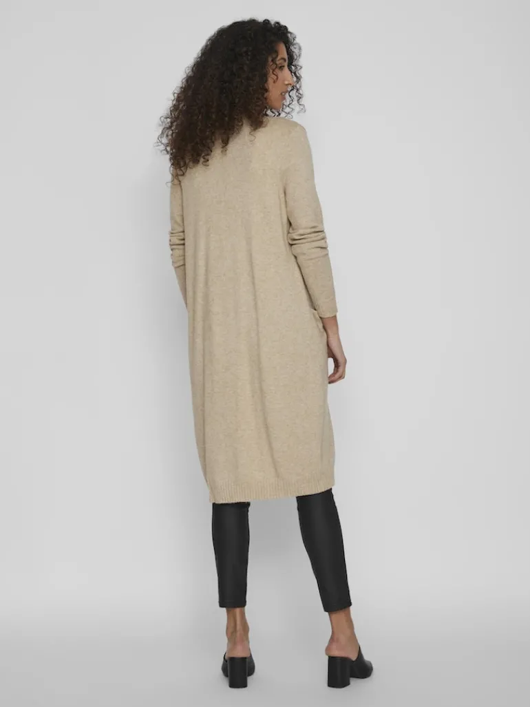 VIRIL LONG L/S KNIT CARDIGAN - NOOS natural melange