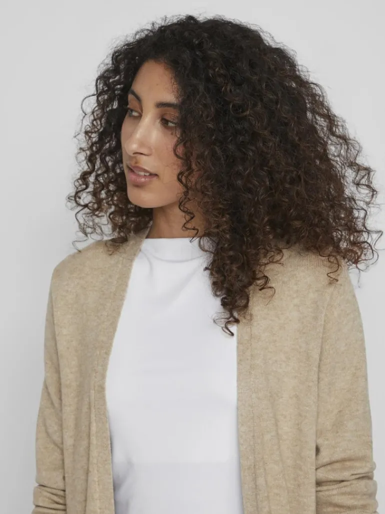 VIRIL LONG L/S KNIT CARDIGAN - NOOS natural melange