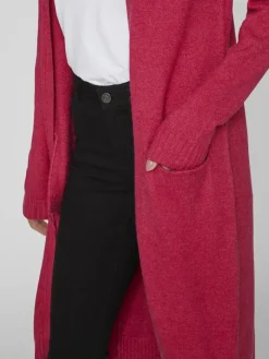 VIRIL LONG L/S KNIT CARDIGAN - NOOS dunkelrosa1
