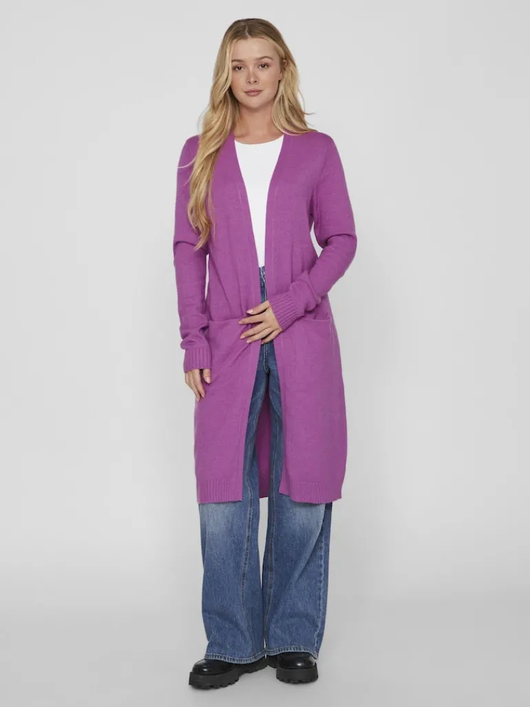 VIRIL LONG L/S KNIT CARDIGAN - NOOS cattleya orchid