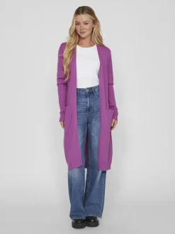 VIRIL LONG L/S KNIT CARDIGAN - NOOS cattleya orchid