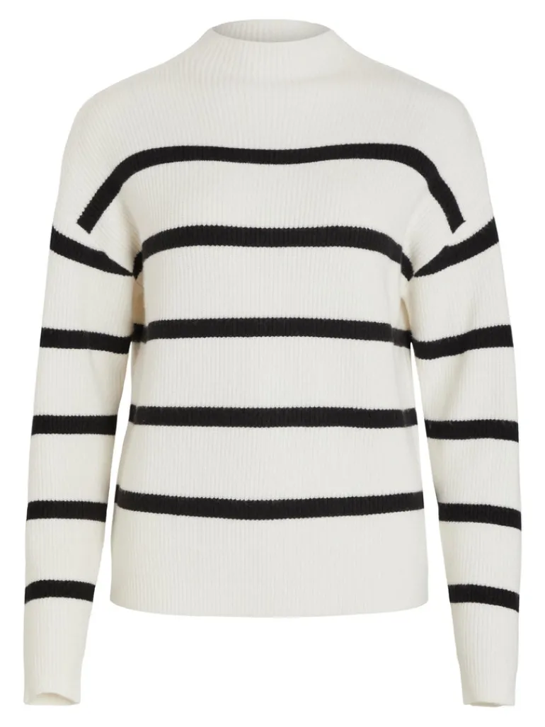 VIRIL MOCKNECK L/S KNIT RIB TOP - NOOS white alyssum