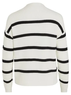 VIRIL MOCKNECK L/S KNIT RIB TOP - NOOS white alyssum