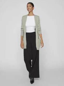 VIRIL OPEN L/S KNIT CARDIGAN - NOOS oil green