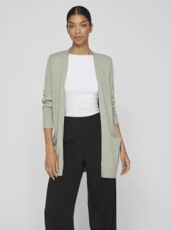 VIRIL OPEN L/S KNIT CARDIGAN - NOOS oil green