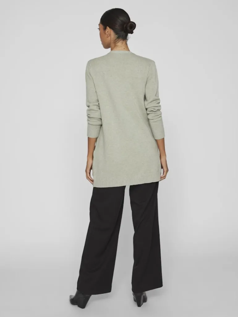 VIRIL OPEN L/S KNIT CARDIGAN - NOOS oil green
