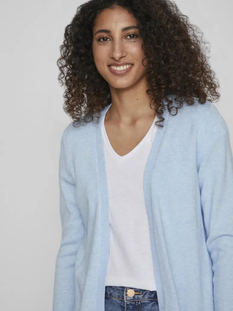VIRIL OPEN L/S KNIT CARDIGAN - NOOS blau2