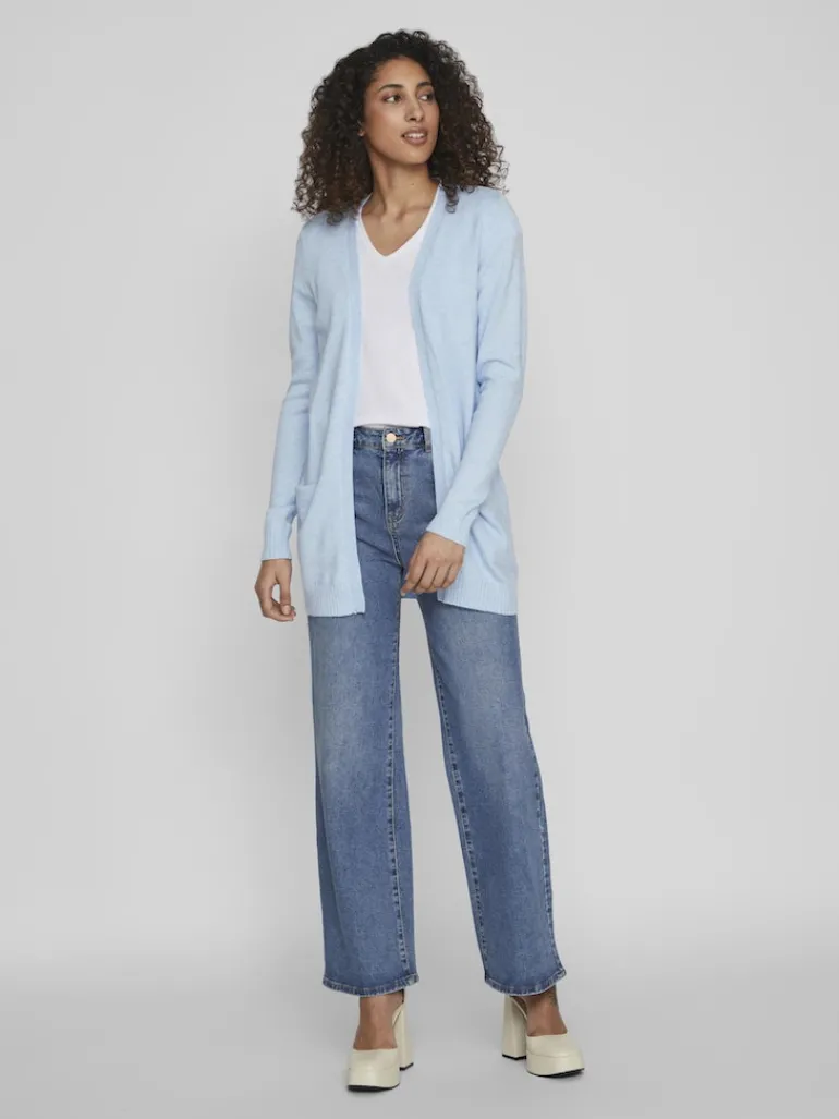 VIRIL OPEN L/S KNIT CARDIGAN - NOOS blau2