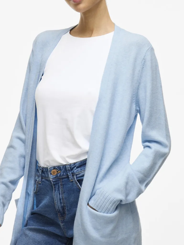 VIRIL OPEN L/S KNIT CARDIGAN - NOOS blau2