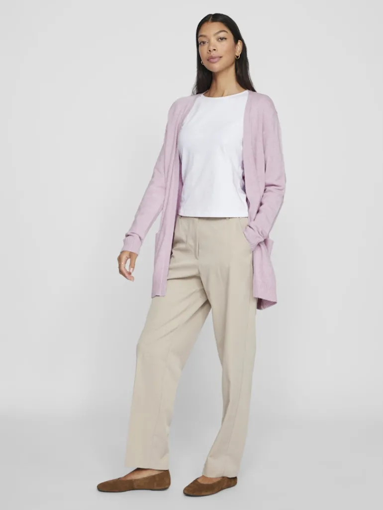VIRIL OPEN L/S KNIT CARDIGAN - NOOS winsome orchid