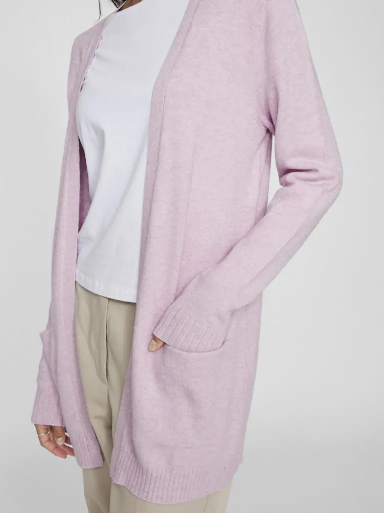 VIRIL OPEN L/S KNIT CARDIGAN - NOOS winsome orchid