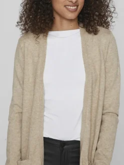 VIRIL OPEN L/S KNIT CARDIGAN - NOOS hellbraun1