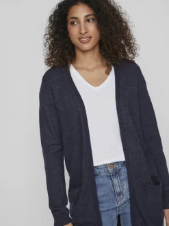 VIRIL OPEN L/S KNIT CARDIGAN - NOOS blau4