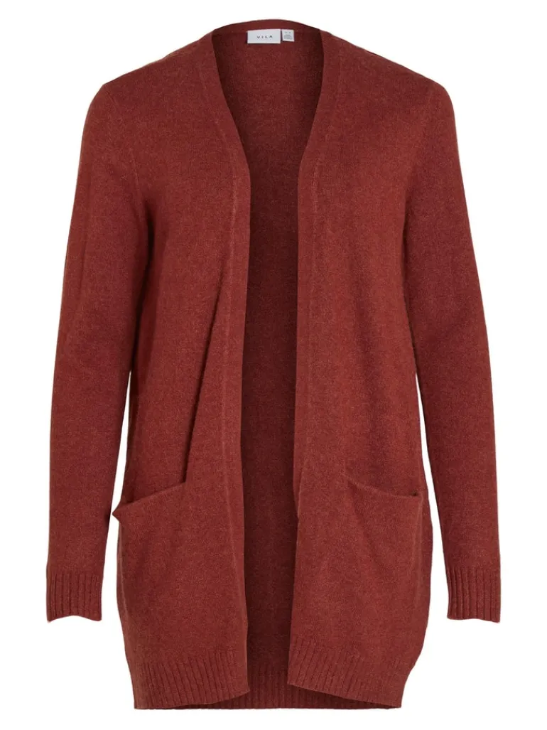 VIRIL OPEN L/S KNIT CARDIGAN - NOOS dunkelbraun1