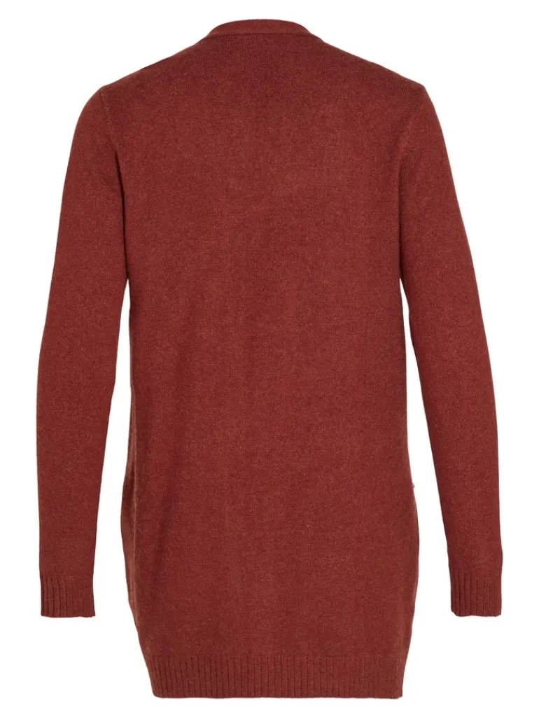 VIRIL OPEN L/S KNIT CARDIGAN - NOOS dunkelbraun1
