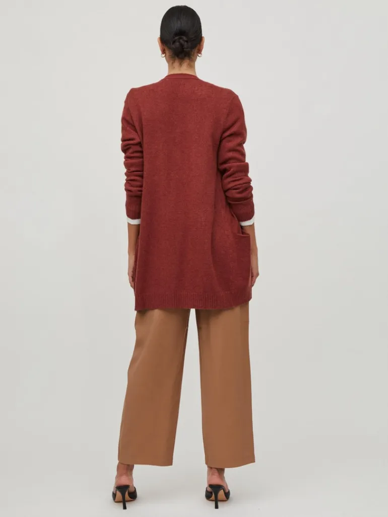 VIRIL OPEN L/S KNIT CARDIGAN - NOOS dunkelbraun1