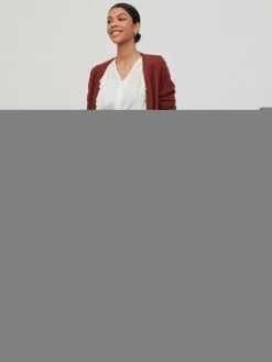 VIRIL OPEN L/S KNIT CARDIGAN - NOOS dunkelbraun1