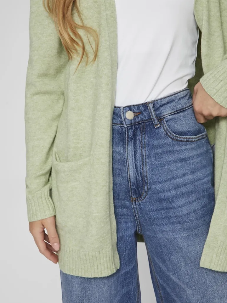 VIRIL OPEN L/S KNIT CARDIGAN - NOOS grün3