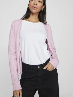 VIRIL SHORT L/S KNIT CARDIGAN-NOOS winsome orchid