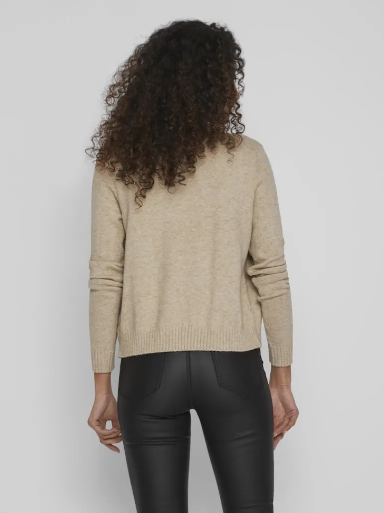 VIRIL SHORT L/S KNIT CARDIGAN-NOOS natural melange