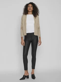 VIRIL SHORT L/S KNIT CARDIGAN-NOOS natural melange