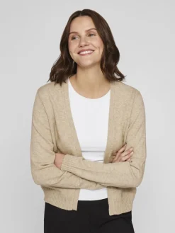 VIRIL SHORT L/S KNIT CARDIGAN-NOOS natural melange