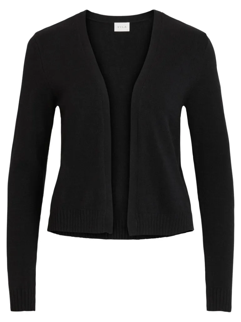 VIRIL SHORT L/S KNIT CARDIGAN-NOOS black