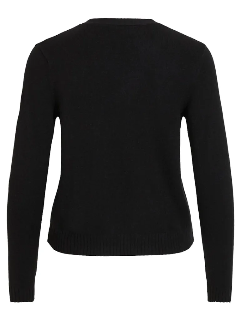 VIRIL SHORT L/S KNIT CARDIGAN-NOOS black