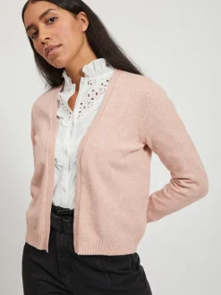 VIRIL SHORT L/S KNIT CARDIGAN-NOOS hellrosa1