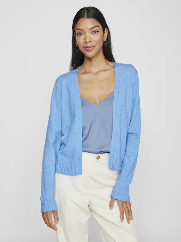 VIRIL SHORT L/S KNIT CARDIGAN-NOOS blissful blue