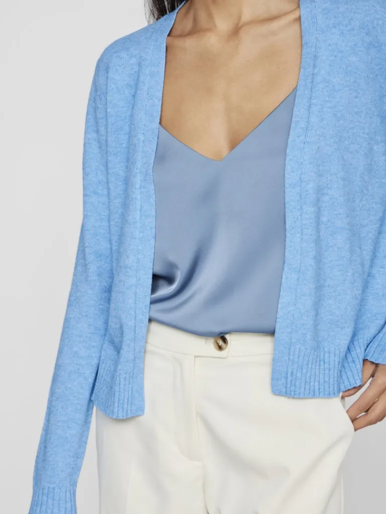 VIRIL SHORT L/S KNIT CARDIGAN-NOOS blissful blue