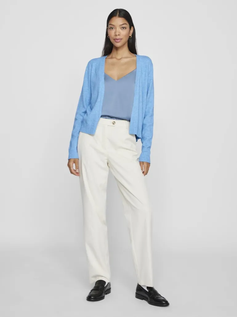 VIRIL SHORT L/S KNIT CARDIGAN-NOOS blissful blue