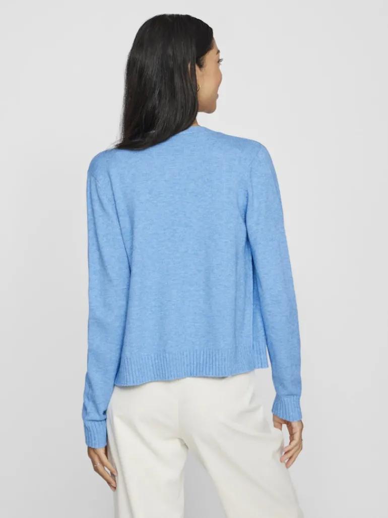 VIRIL SHORT L/S KNIT CARDIGAN-NOOS blissful blue
