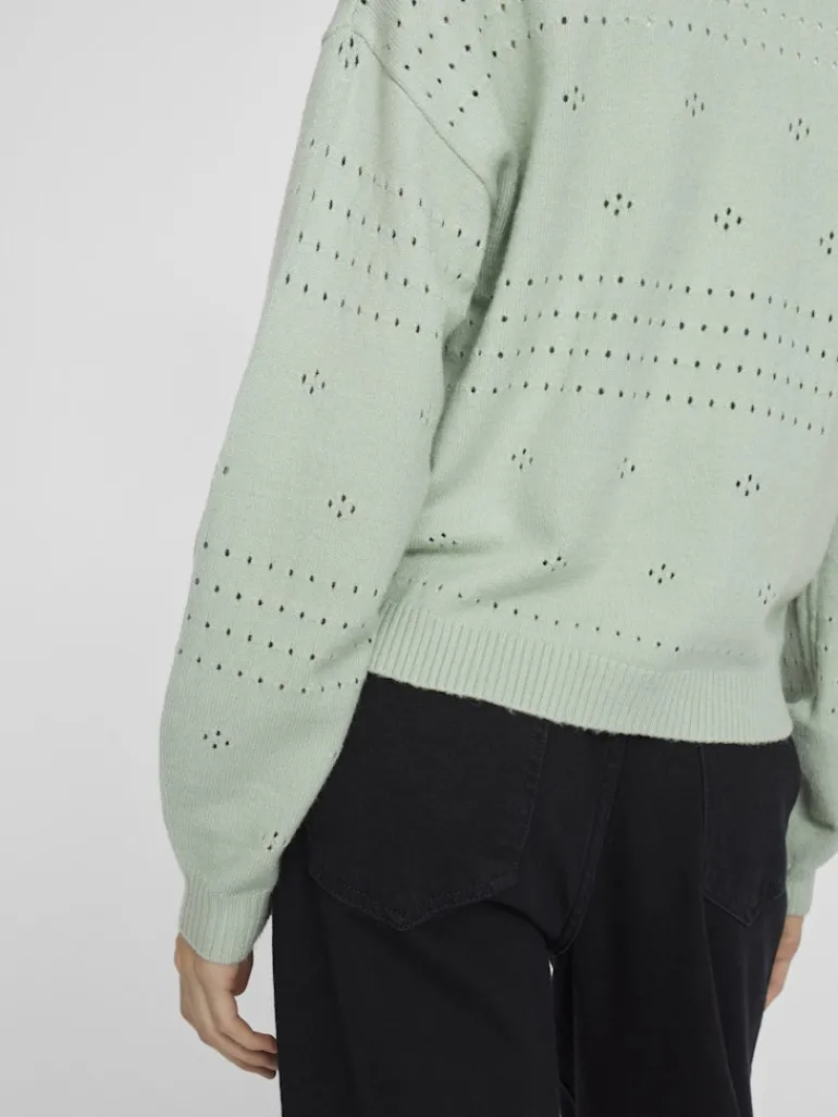 VIRIL V-NECK L/S KNIT CARDIGAN - NOOS silt green