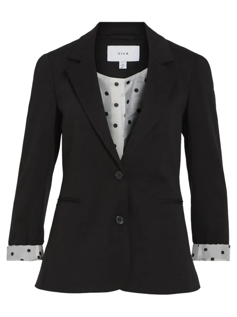 VISAGA L/S DOT DETAIL BLAZER/KA black