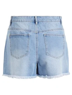 VISARA LILIAN RW SHORT DENIM SHORTS light blue denim