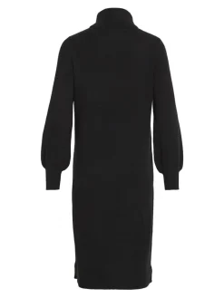 VISARA L/S ROLLNECK MIDI DRES/BF/KA black