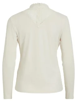 VISOLITTA RIB LACE L/S TOP/SU - NOOS birch
