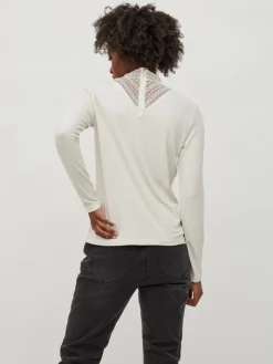 VISOLITTA RIB LACE L/S TOP/SU - NOOS birch