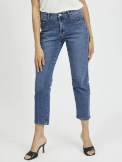 VISOMMER RWRE 7/8 STRAIGHT JEANS - NOOS medium blue denim
