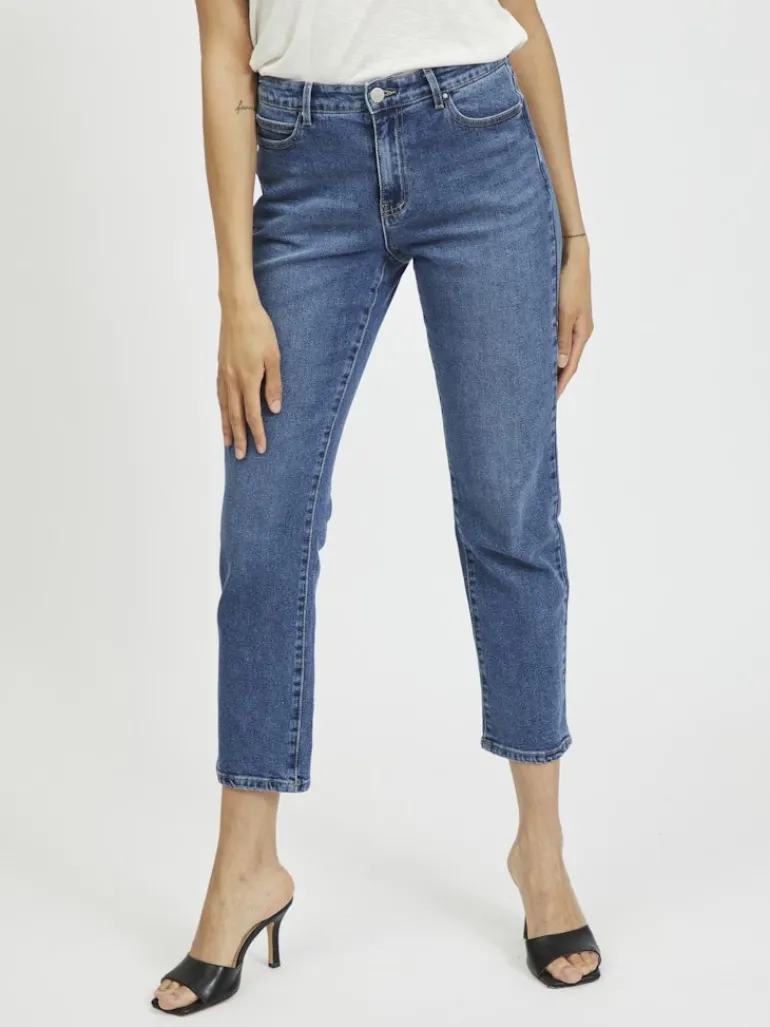 VISOMMER RWRE 7/8 STRAIGHT JEANS - NOOS medium blue denim