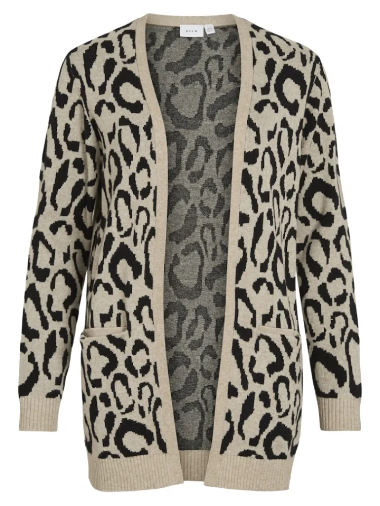 VITIF OPEN L/S KNIT CARDIGAN - NOOS natural melange