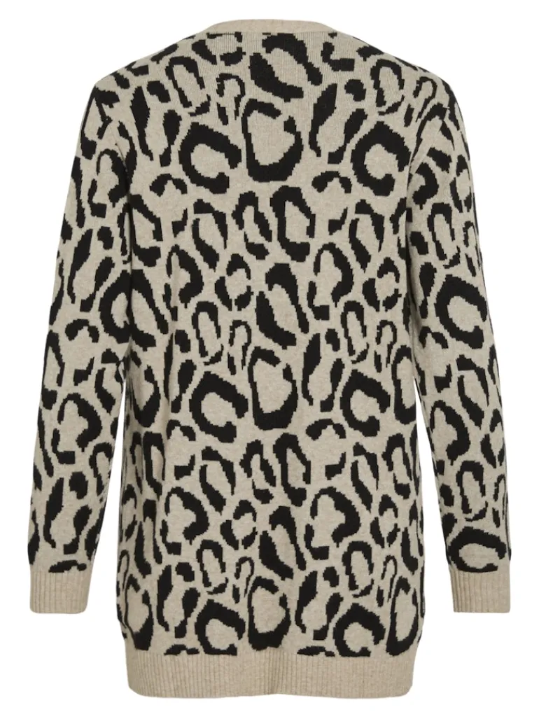 VITIF OPEN L/S KNIT CARDIGAN - NOOS natural melange